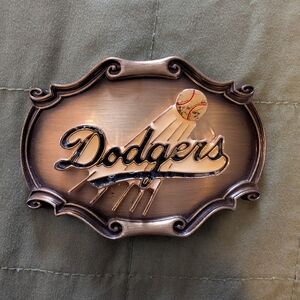 Vintage Los Angeles Dodgers Belt Buckle –Metal Enamel Fan Gear